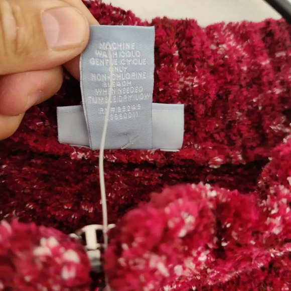 Liz & Me Full Zip Cardigan Sweater Jacket Red Sz 2X High Neck Cozy Comfortable - Picture 4 of 5